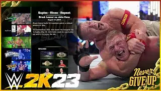 WWE 2K23 Showcase Suplex - Rinse - Repeat Brock Lesnar vs John Cena (100% Completion)