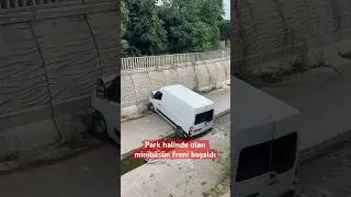 Minibüsün freni boşaldı