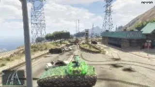 TANK TM-02 Khanjali VS Police | GTA V Online
