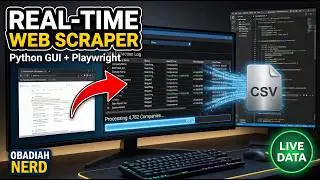 A Real Time Scraper GUI in Python with Playwright and DearPyGUI 