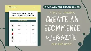 Delete Product Image || Create an Ecommerce Website using PHP MYSQL and AJAX
