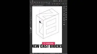 Logo Design for New Cast Bricks in Adobe Illustrator #shortsvideo #shorts #shorttutorials