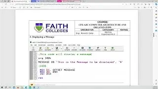 Input and Output Operation, Data Transfer and String Instructions in Assembly Language