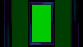 FULL SCREEN Template | Green Screen | Neon Border | Glow Edges | Vertical Frame | No Copyright Issue
