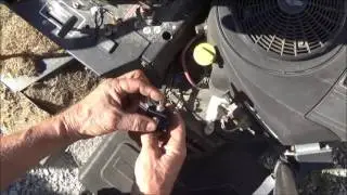 Lawn mower starter clicks but won't start, change solenoid
