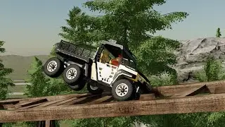 SKETCHY Rock Crawling with 6X6 UTV! (FS22)