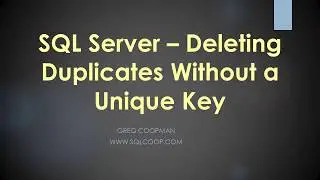 Deleting Duplicate Rows Using the Row_Number() Windows Function - Hands On Easy Demo!