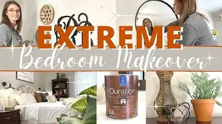 EXTREME BEDROOM MAKEOVER | FULL BEDROOM TRANSFORMATION | FARMHOUSE - BOHO DECOR IDEAS | Teen bedroom