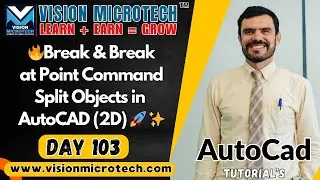 🔥Break & Break at Point Command | Split Objects in AutoCAD (2D) 🚀 ✨