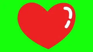 RED HEART NO COPYRIGHT GREEN SCREEN
