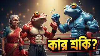 নীল ব্যাঙ বনাম লাল ব্যাঙ, ব্যাঙের বক্সিং ম্যাচে কে জিতবে? অবাক করা কাহিনি! Bangla Animation