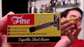 Fine Superlite Slant Bar Razor Review and Shave