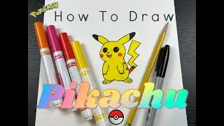How to Easily draw and color Pikachu from Pokemon