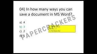 MS Word Question | MS Word के टॉप 10 प्रश्न | MS Office Questions | MS Word Computer Question #3