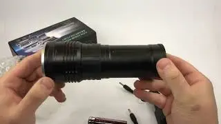 Відео огляд  Професійний переносний ліхтар прожектор Police S911 XPE