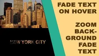 Zoom background - Fade text on hover using CSS