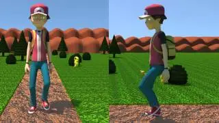 Pokémon Trainer RED (Andy Rig) Walk Cycle