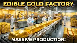 Inside The Largest Edible Gold Factory: How $60,000 Gold Bars Become Food Decoration (Full Process)