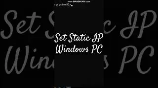 Set IP address manually in Windows PC | Static IP Address 