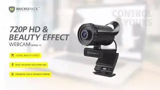 Micropack | Micropack HD WebCam 720P Built in Mic with Beauty Effect for PC and Laptop (MWB 11 HD)
