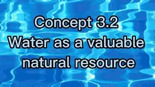 Science| Grade 5| water as a valuable natural resource|Unit 3- Concept 3.2 second term-part 2