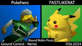 [SSB64] Ground Control (Remix Singles) - Pokehero (Sheik/Kirby) vs. FASTLIKERAT (Pika) RR Pools