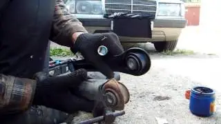 190 Pressing silent blocks into the rear control arm