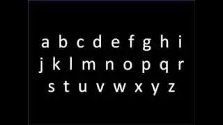 The Alphabet in English