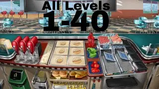 Cooking Fever - Fast Food Court - All Levels 1-40 Complete Walkthrough |With All 3 Stars|⭐️⭐️⭐️