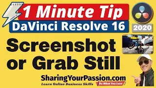 Screenshot Davinci Resolve in 1 Minute