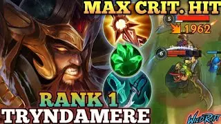 TRYNDAMERE MAX CRIT. HIT DMG! BROKEN OP BUILD - TOP 1 GLOBAL TRYNDAMERE BY Thua tại da xua-WILD RIFT