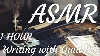 ASMR|No Talking•1 Hour Writing with Quill Pen | White Noise for Relaxing，Sleeping，Studying