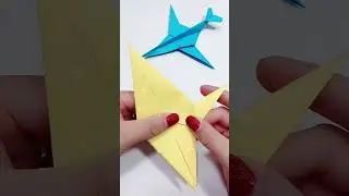 Jet Plane Made out of Paper #shorts #diy #art #craft #bff #gift #fun #creative #kids #youtubeshorts