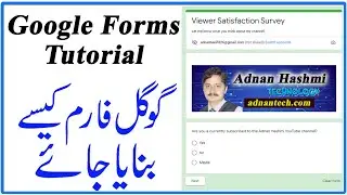 How to Create Google Form in Hindi/Urdu || Google Forms Complete Tutorial
