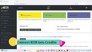 RUB Convert Into Credits in NEON TODAY Website