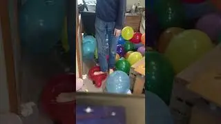 balloon stomping barefeet 1/2