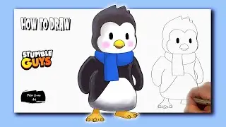How to Draw Willy Penguin from Stumble Guys