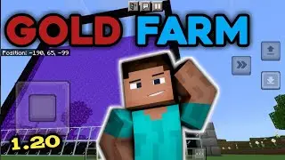 EASIEST 1.20 GOLD FARM || XP FARM IN MINECRAFT POCKET EDITION GL