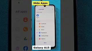 Easy Hide Apps Samsung A15
