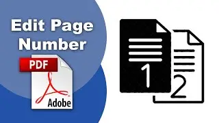 How to edit page numbers in a pdf file (Edit PDF) using Adobe Acrobat Pro DC