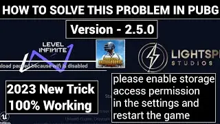 Please Enable Storage Access Permission In bgmi problem Fix | 2023 New Trick 100% Solve