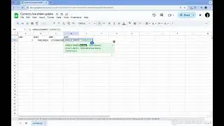 CURRENCY CONVERSION TUTORIAL (GOOGLE SHEET)
