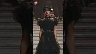 Zombie Wednesday's Hauntingly Adorable Look! 💀🖤#shorts #wednesdayaddams #jennaortega #edit