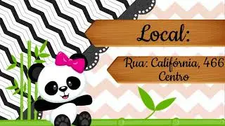 Convite Animado Chá de Bebê Panda Rosa