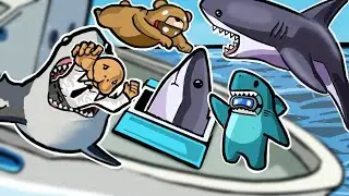 Gang Beasts (New Map!): FRANK THE SHARK!!