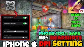 iPhone  dpi setting ⚙️ for free fire 🔥 | iPhone dpi⚡️hud⚡️Sen settings ⚙️ | 95% headshots 🔥 | ff