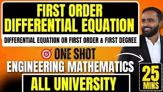 First Order Differential Equation|One Shot|Engineering Mathematics |Pradeep Giri Sir