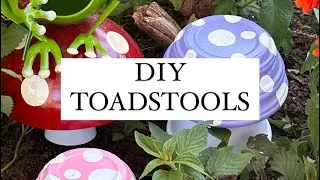 DIY Terra Cotta Garden Mushrooms
