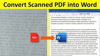How to Convert PDF to Word for Free | scanned pdf to word | Hand written notes pdf to Ms word
