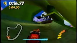 [WR] Crash Tag Team Racing (PSP) - Track and the Beanstalk Fast Lap Speedrun (47.45)